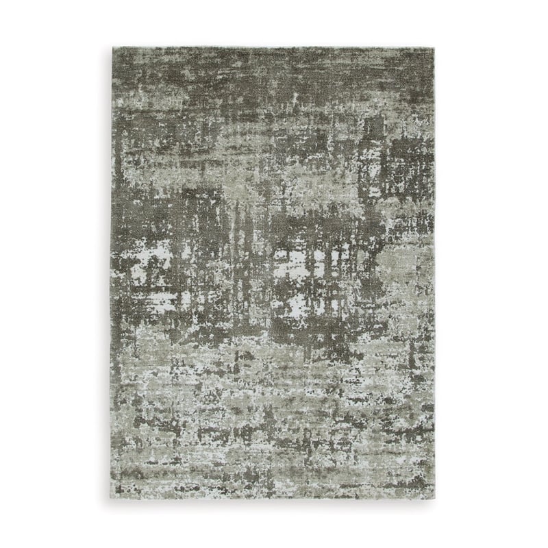 Bowery Hill Contemporary Machine Woven Polyester Gray 8x10 Rug