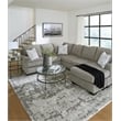 Bowery Hill Contemporary Machine Woven Polyester Gray 8x10 Rug
