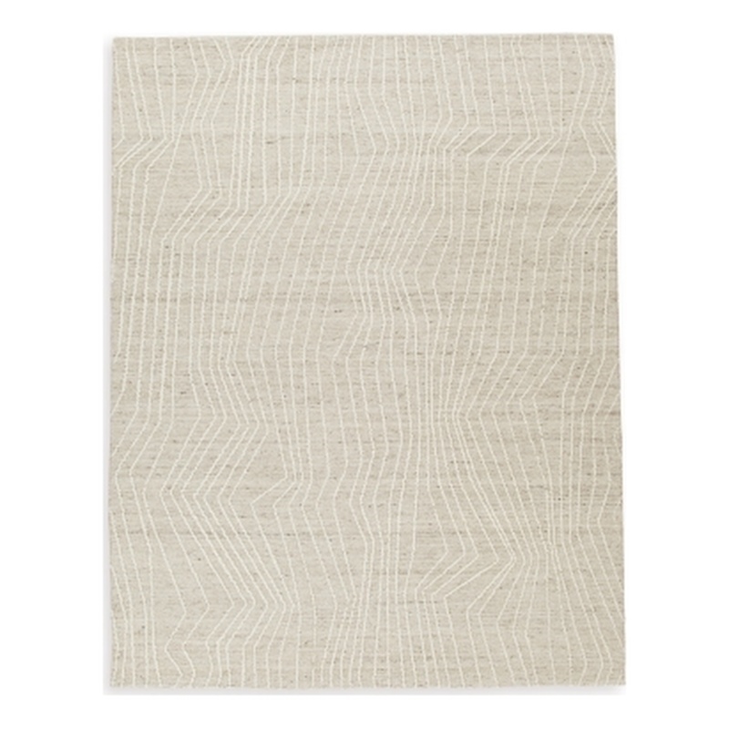 Bowery Hill Modern / Contemporary Gray & Ivory Finish 8x10 Rug