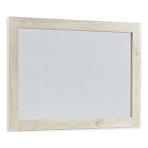 Bowery Hill Modern / Contemporary Whitewash Finish Bedroom Mirror