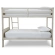 Bowery Hill Contemporary White Twin/Twin Bunk Bed with Ladder