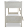Bowery Hill Contemporary White Twin/Twin Bunk Bed with Ladder