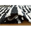 Bowery Hill Modern / Contemporary Polyester Black & Ivory 8x10 Rug