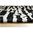 Bowery Hill Modern / Contemporary Polyester Black & Ivory 8x10 Rug