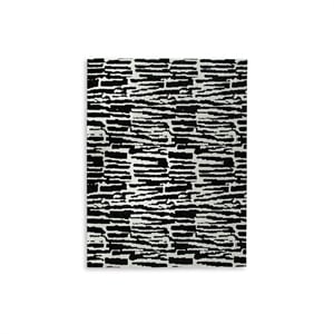 Bowery Hill Modern / Contemporary Polyester Black & Ivory 8x10 Rug