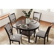 Bowery Hill Modern Brown Dining Table and 4 Chairs - Set of 5