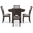 Bowery Hill Modern Brown Dining Table and 4 Chairs - Set of 5