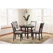 Bowery Hill Modern Brown Dining Table and 4 Chairs - Set of 5