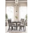 Bowery Hill Modern Gray Dining Table and 4 Chairs - Set of 5