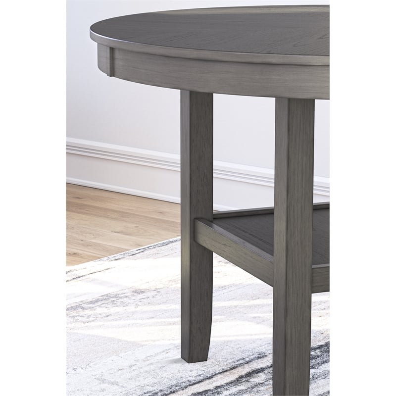 Bowery Hill Modern Gray Dining Table and 4 Chairs - Set of 5