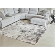 Bowery Hill Contemporary Black & Gray Machine Woven Polyester 8x10 Rug