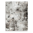 Bowery Hill Contemporary Black & Gray Machine Woven Polyester 8x10 Rug