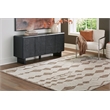 Bowery Hill Modern / Contemporary Polyester Beige & Brown 8x10 Rug