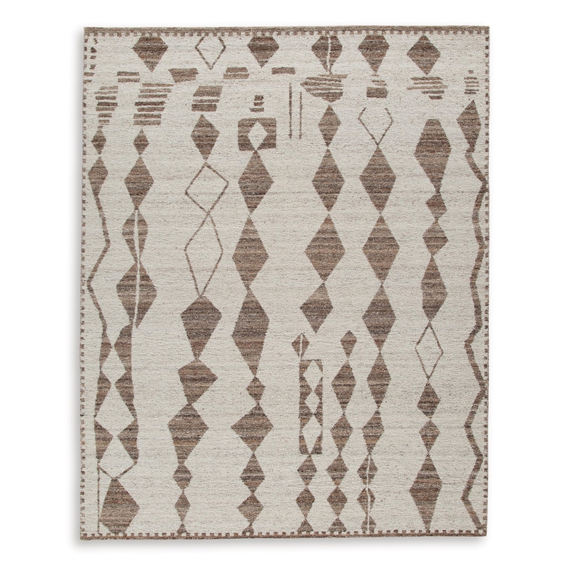 Bowery Hill Modern / Contemporary Polyester Beige & Brown 8x10 Rug