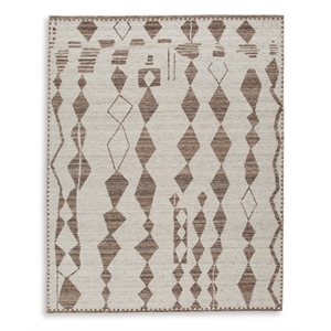 Bowery Hill Modern / Contemporary Polyester Beige & Brown 8x10 Rug