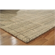 Bowery Hill Contemporary Wool and Polyester Gray & Tan 8x10 Rug