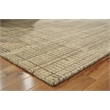 Bowery Hill Contemporary Wool and Polyester Gray & Tan 8x10 Rug