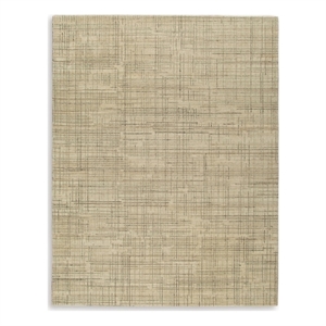 Bowery Hill Contemporary Wool and Polyester Gray & Tan 8x10 Rug