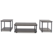 Bowery Hill Contemporary Gray Coffee and End Table - Set of 3