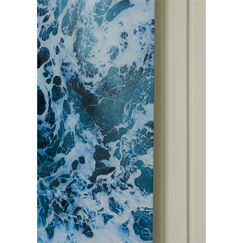 Bowery Hill Modern / Contemporary Turquoise Print on Glass Wall Art