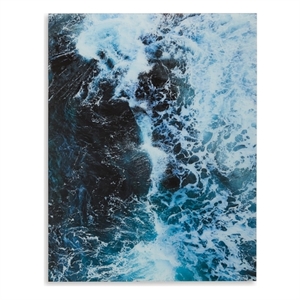 Bowery Hill Modern / Contemporary Turquoise Print on Glass Wall Art