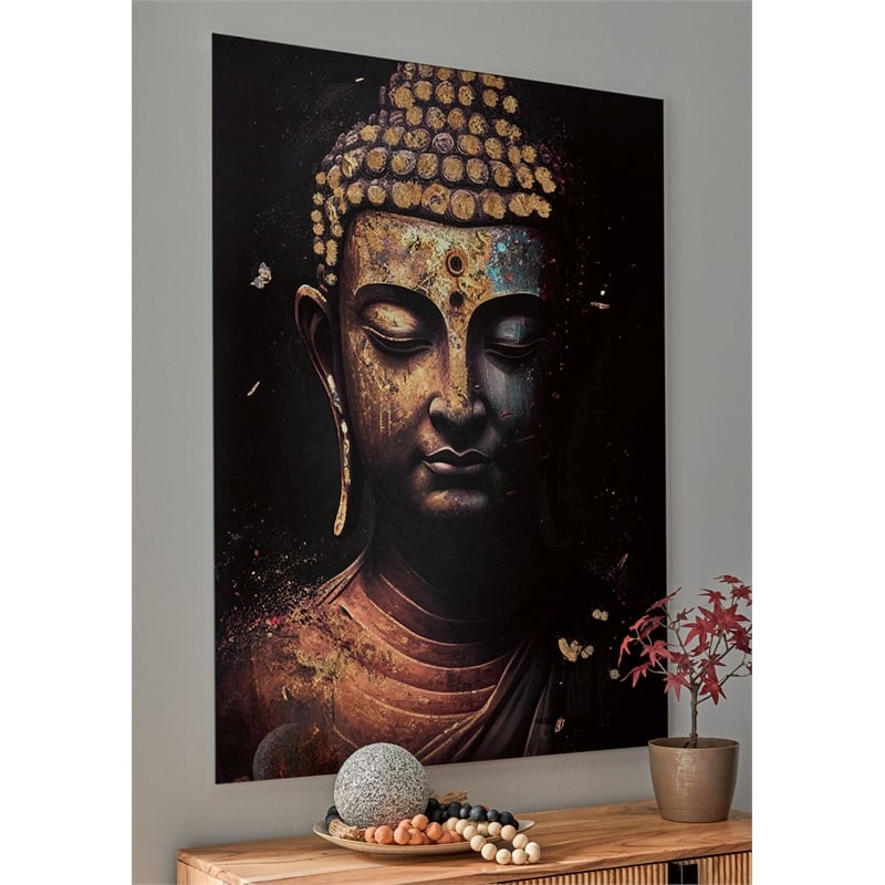 Bowery Hill Modern / Contemporary Black & Gold Finish Wall Art