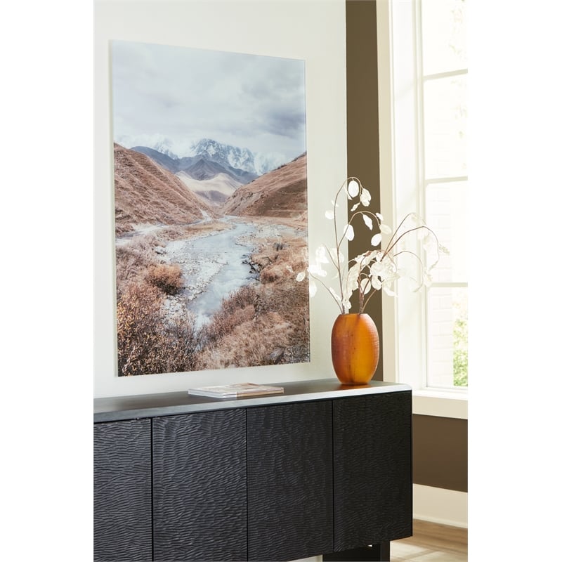 Bowery Hill Modern / Contemporary Gray & Brown Finish Wall Art