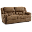 Bowery Hill Traditional Faux Leather Reclining Sofa in Brown