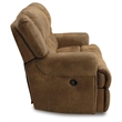 Bowery Hill Traditional Faux Leather Reclining Sofa in Brown