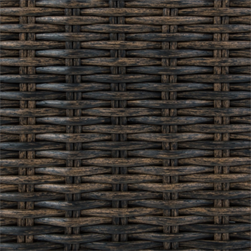 Bowery Hill Coastal Wicker / Rattan Brown Outdoor Loveseat with Cushion