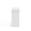Bowery Hill Transitional Wood 6-Drawer Dresser in White Finish