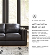 Bowery Hill Contemporary Corner-blocked Frame Leather Loveseat