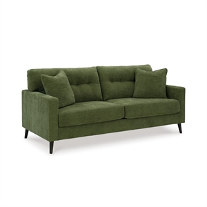 Bowery Hill Mid-Century Corner-blocked Frame Polyester Green Sofa