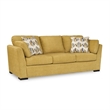 Bowery Hill Contemporary Corner-blocked Frame Polyester Yellow Sofa