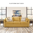 Bowery Hill Contemporary Corner-blocked Frame Polyester Yellow Sofa