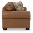Bowery Hill Traditional Corner-blocked Frame Leather Caramel Sofa