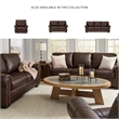 Bowery Hill Traditional Corner-blocked Frame Leather Dark Brown Sofa