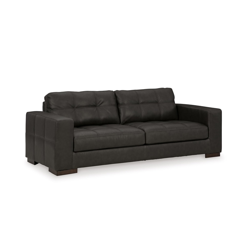 Bowery Hill Contemporary Corner-blocked Frame Leather Tumbleweed Sofa