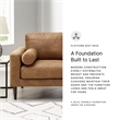 Bowery Hill Contemporary Corner-blocked Frame Faux Leather Caramel Loveseat