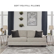 Bowery Hill Contemporary Corner-blocked Frame Polyester Pebble Finish Sofa