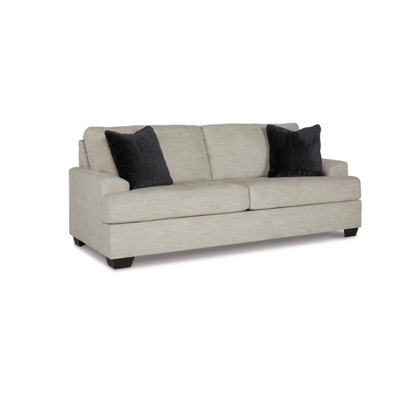 Bowery Hill Contemporary Corner-blocked Frame Polyester Pebble Finish Sofa