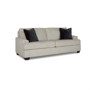 Bowery Hill Contemporary Corner-blocked Frame Polyester Pebble Finish Sofa