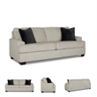 Bowery Hill Contemporary Corner-blocked Frame Polyester Pebble Finish Sofa