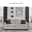 Bowery Hill Contemporary Corner-blocked Frame Polyester Pebble Finish Sofa