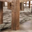 Bowery Hill Farmhouse Rustic Solid Wood Short Bench in Natural Tone