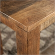 Bowery Hill Farmhouse Rustic Solid Wood Short Bench in Natural Tone
