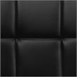 Bowery Hill Metal Quilted Adjustable Bar Stool with Arms in Black