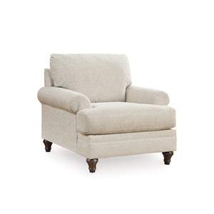 Bowery Hill Traditional Corner-blocked Frame Polyester Sandy Finish Chair