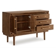 Bowery Hill Modern / Contemporary Wood Dining Server in Brown