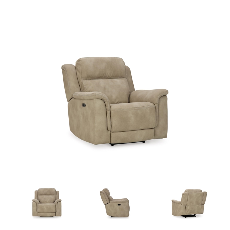 Bowery Hill Modern / Contemporary Faux Leather Sand Power Recliner